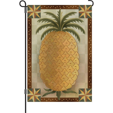 12 in. Autumn Garden Flag - Primitive Pineapple