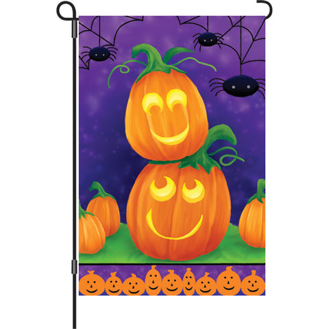 12 in. Halloween Garden Flag - Playful Pumpkins