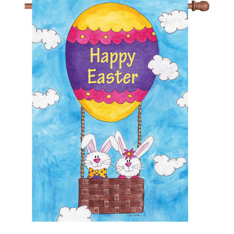 28 in. Easter House Flag - Easter is in the Air