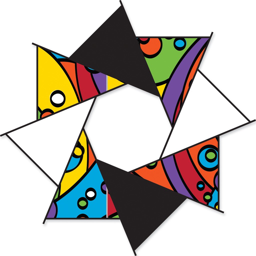 20 in. F-Stop Spinner for Kites and Line - Rainbow Orbit