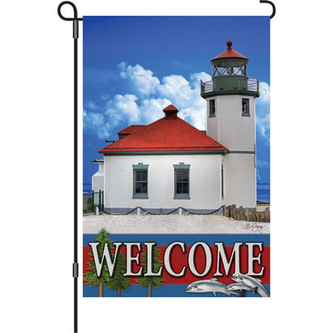 12 in. Coastal Lighthouse Garden Flag - Pacific Northwest Lighthouses