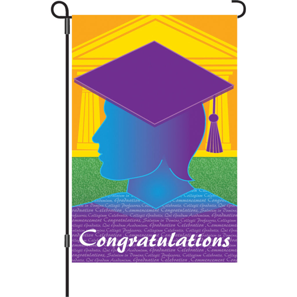 12 in. Graduation Celebration Garden Flag - The Graduate