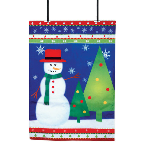Winter Wonderland Christmas Fiber-Optic Door Flag