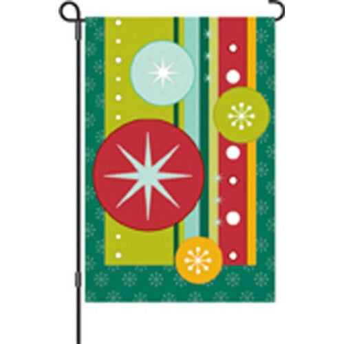 12 in. Christmas Garden Flag - Retro Christmas