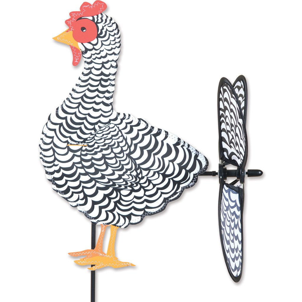 Petite Spinner - Black & White Chicken