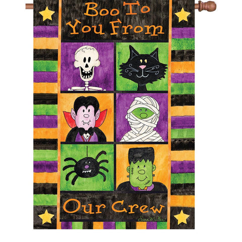 28 in. Halloween House Flag - Boo to You