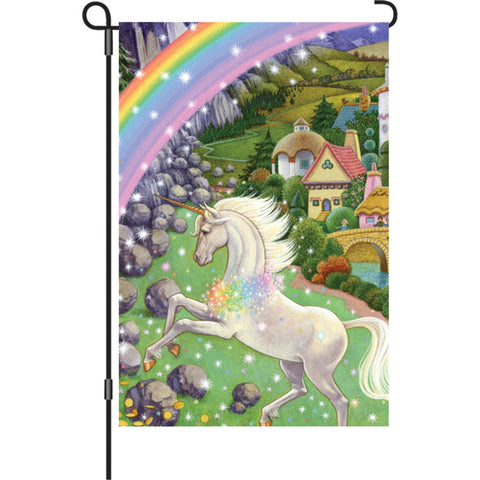 12 in. Unicorn Garden Flag - Unicorn