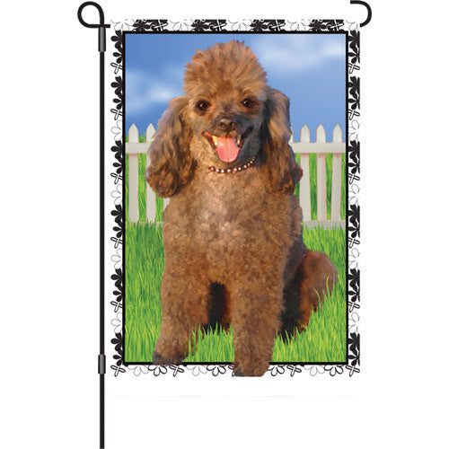 12 in. Dog Garden Flag - Jenna Poodle