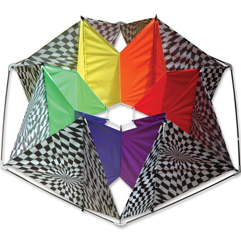 Clarke's Crystal Box Kite - Rainbow Op Art