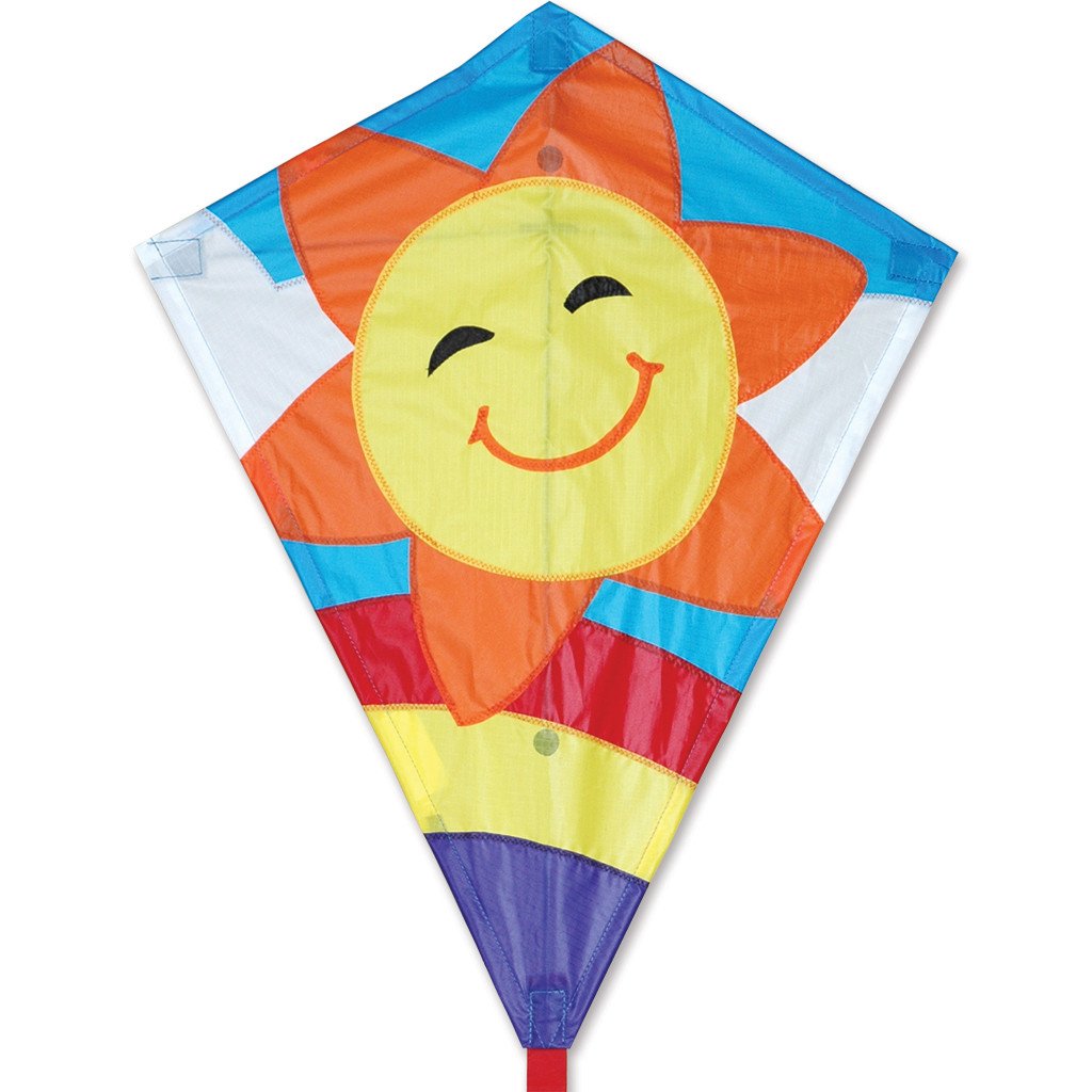 25 in. Diamond Kite - Smiley Sun