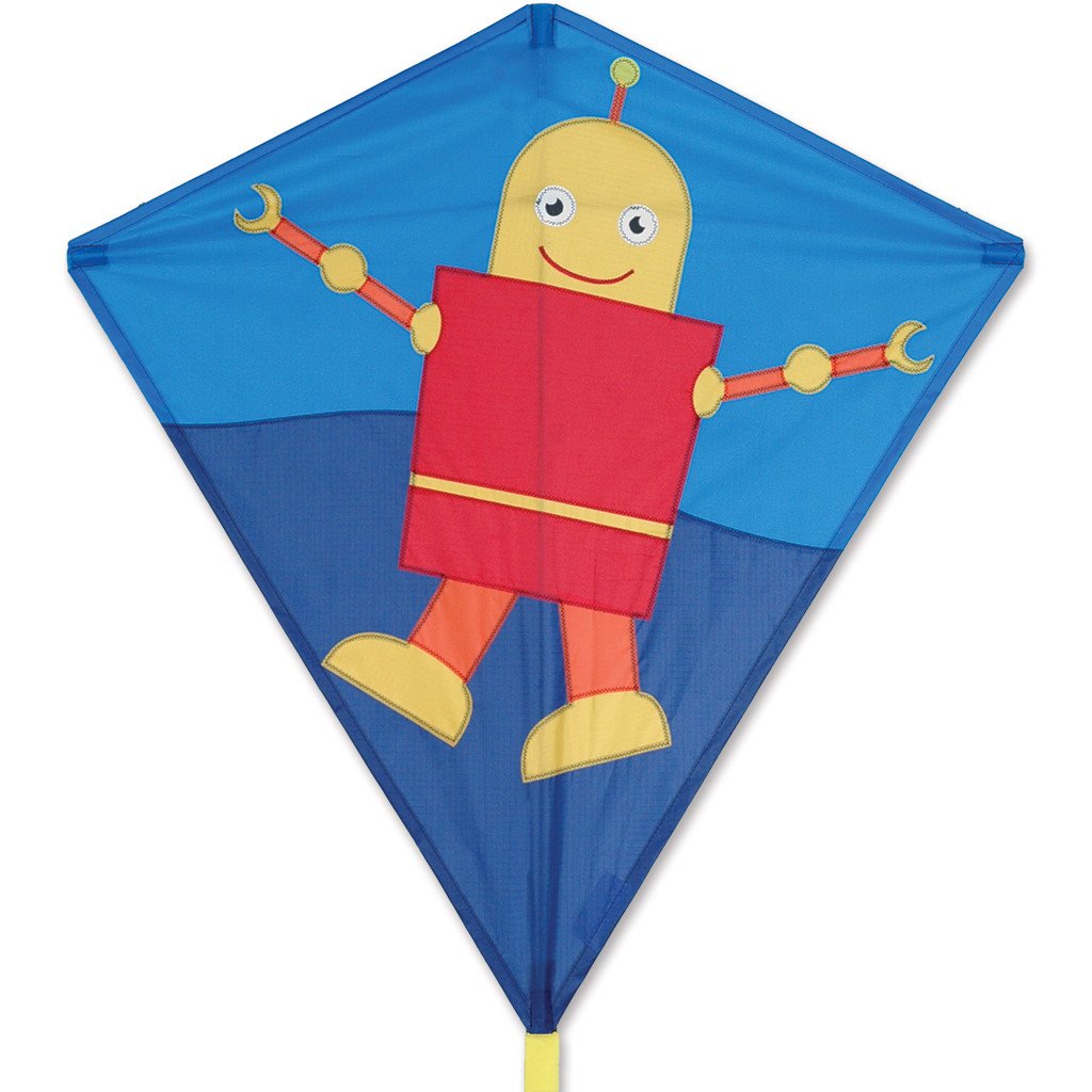 30 in. Diamond Kite - Happy Robot