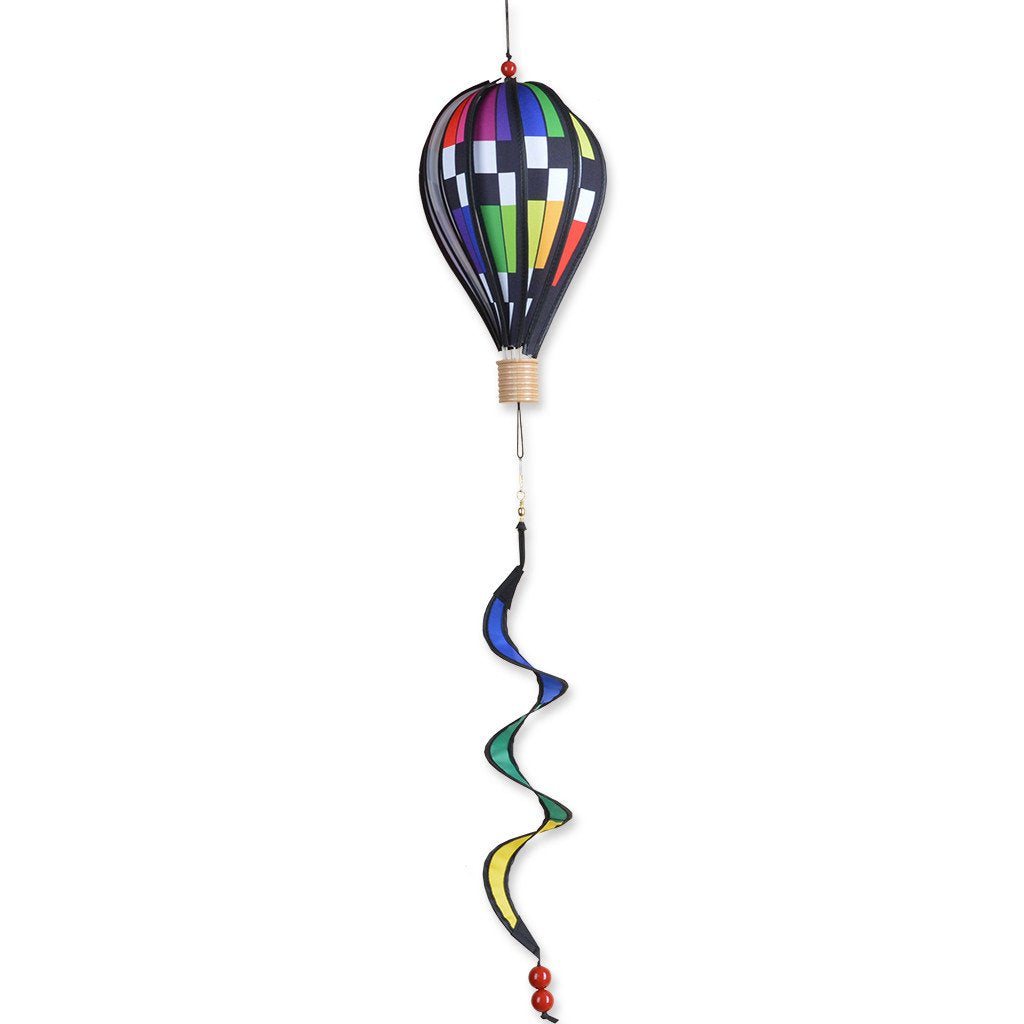 12 in. Hot Air Balloon - Checkered Rainbow