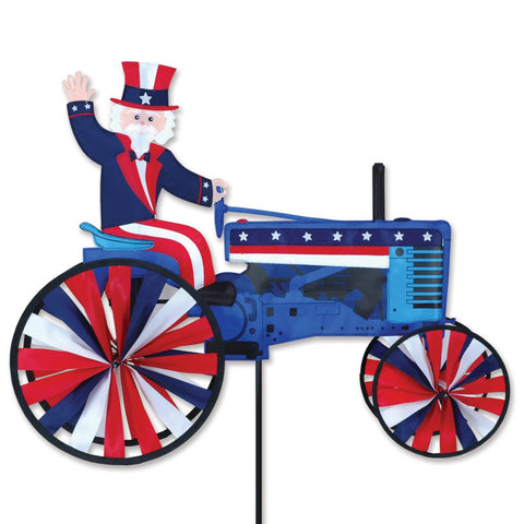 29 in. Uncle Sam On A Tractor Spinner
