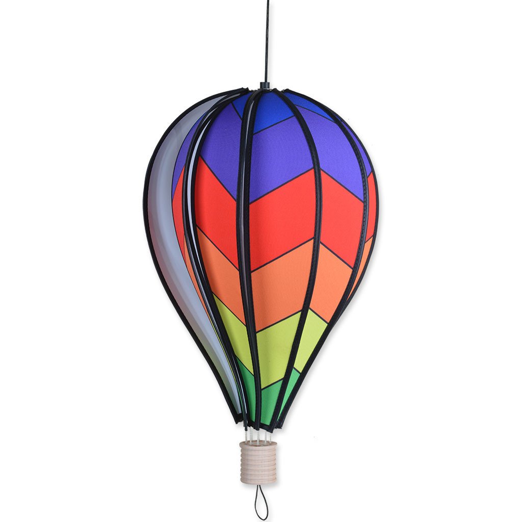 18 in. Hot Air Balloon - Chevron Rainbow