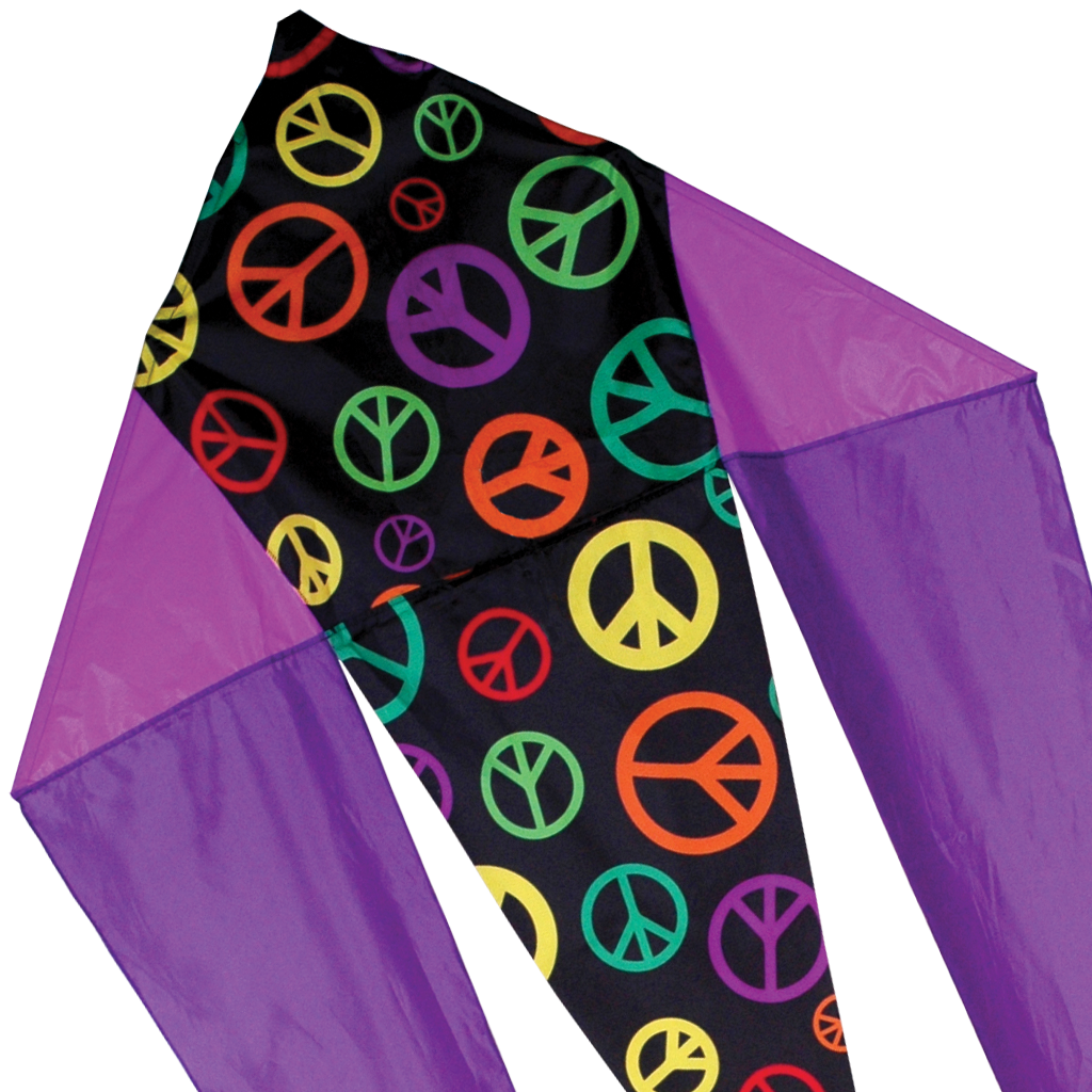 45 in. Flo-tail Kite - Peace Signs