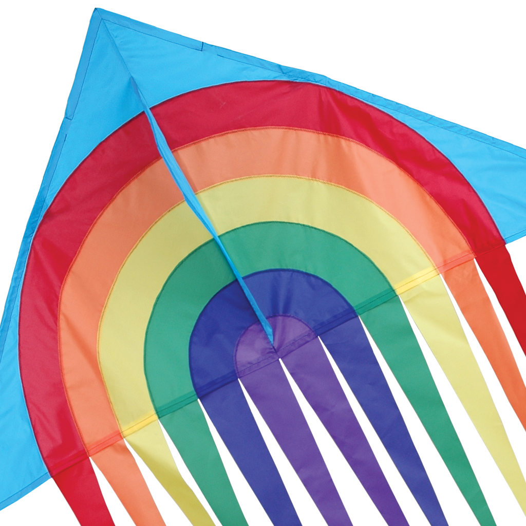 56 in. Stream Delta Kite - Rainbow