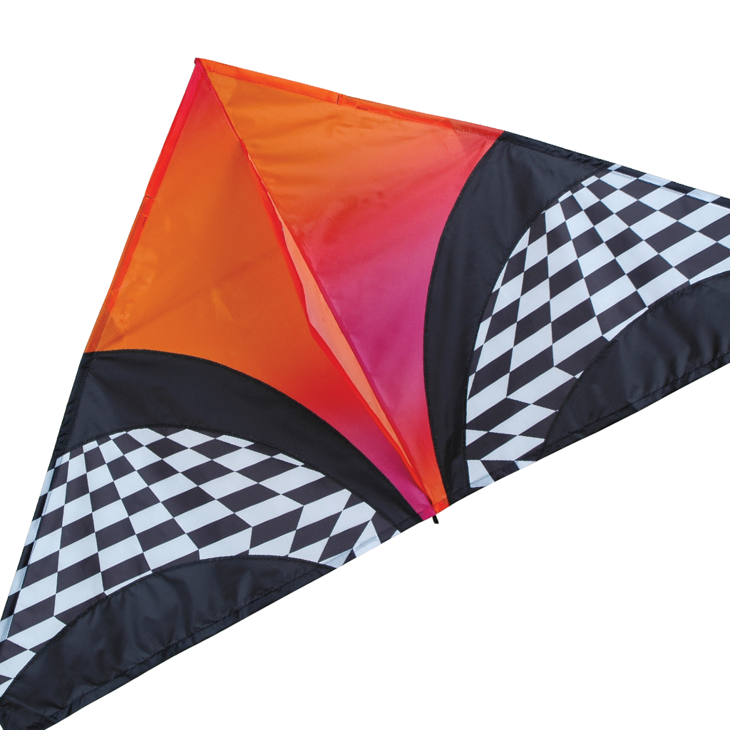 56 in. Delta Kite - Orange Opt Art