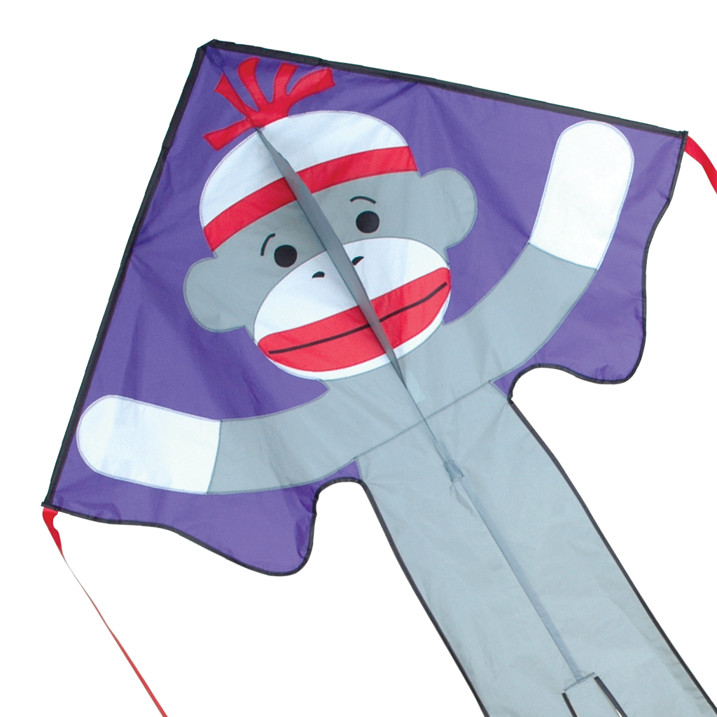 Large Easy Flyer Kite - Sock Monkey
