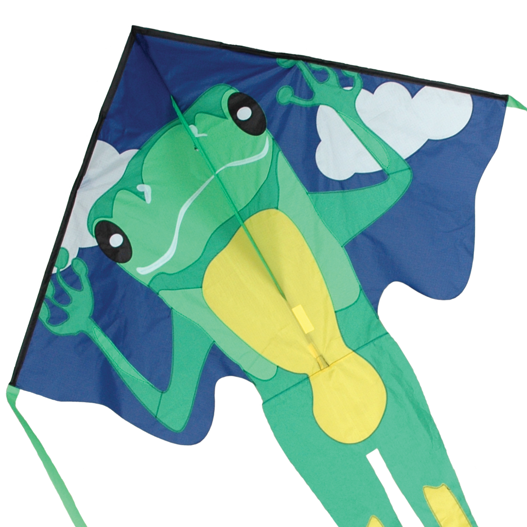 Large Easy Flyer Kite - Green Frog