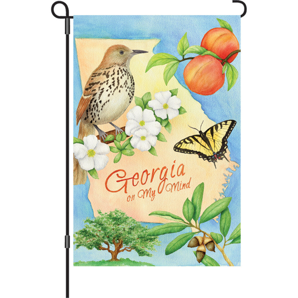 12 in. Garden Flag - Georgia