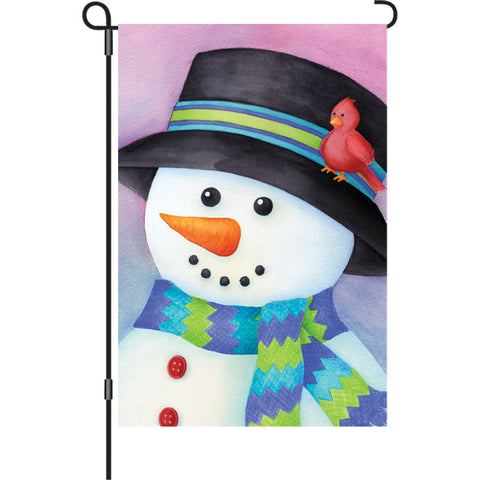 12 in. Christmas Garden Flag - Friendly Snowman