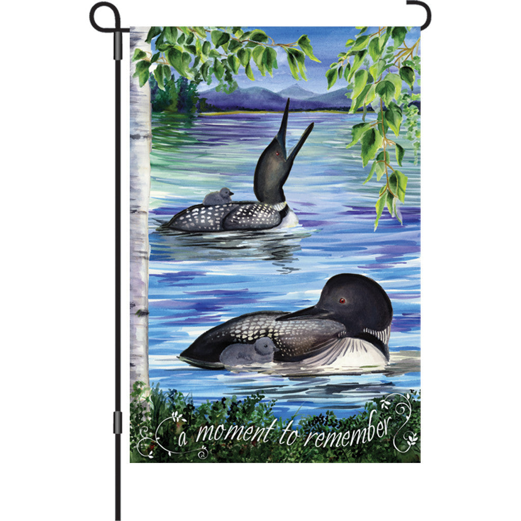 12 in. Lake Birds Garden Flag - Memorable Loons