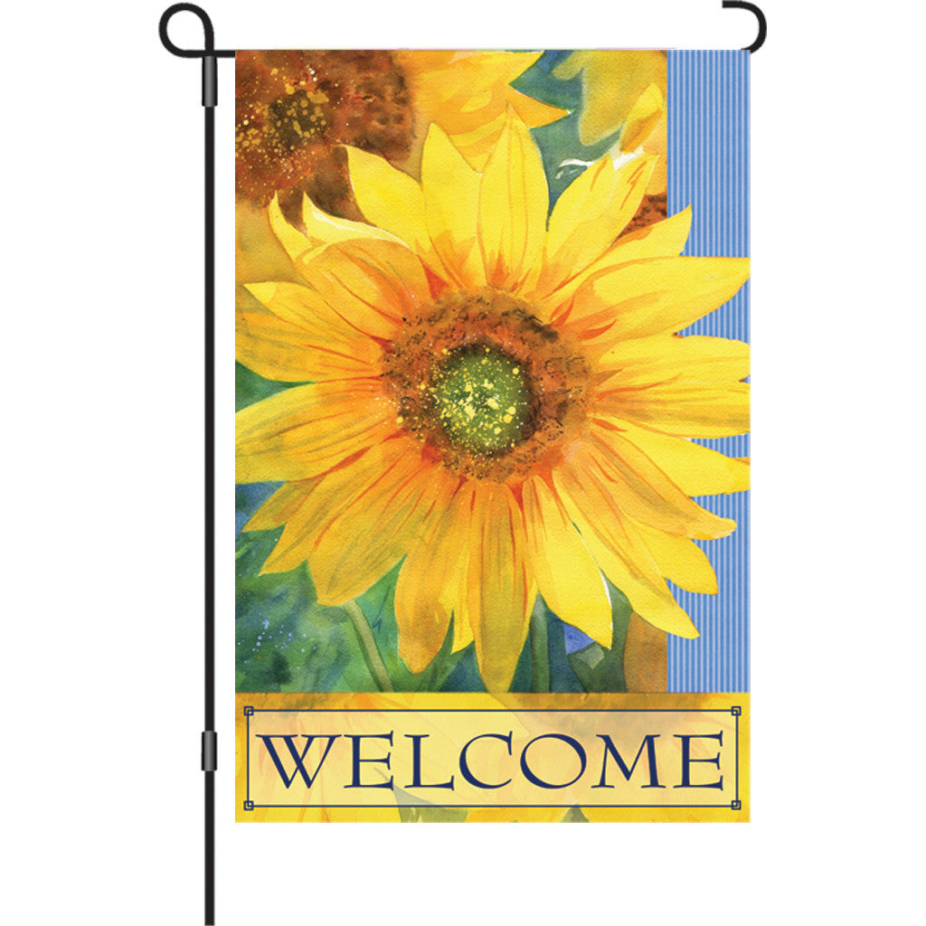12 in. Sunflower Garden Flag - Welcome Sunshine