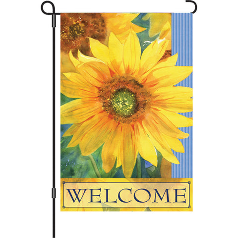 12 in. Sunflower Garden Flag - Welcome Sunshine