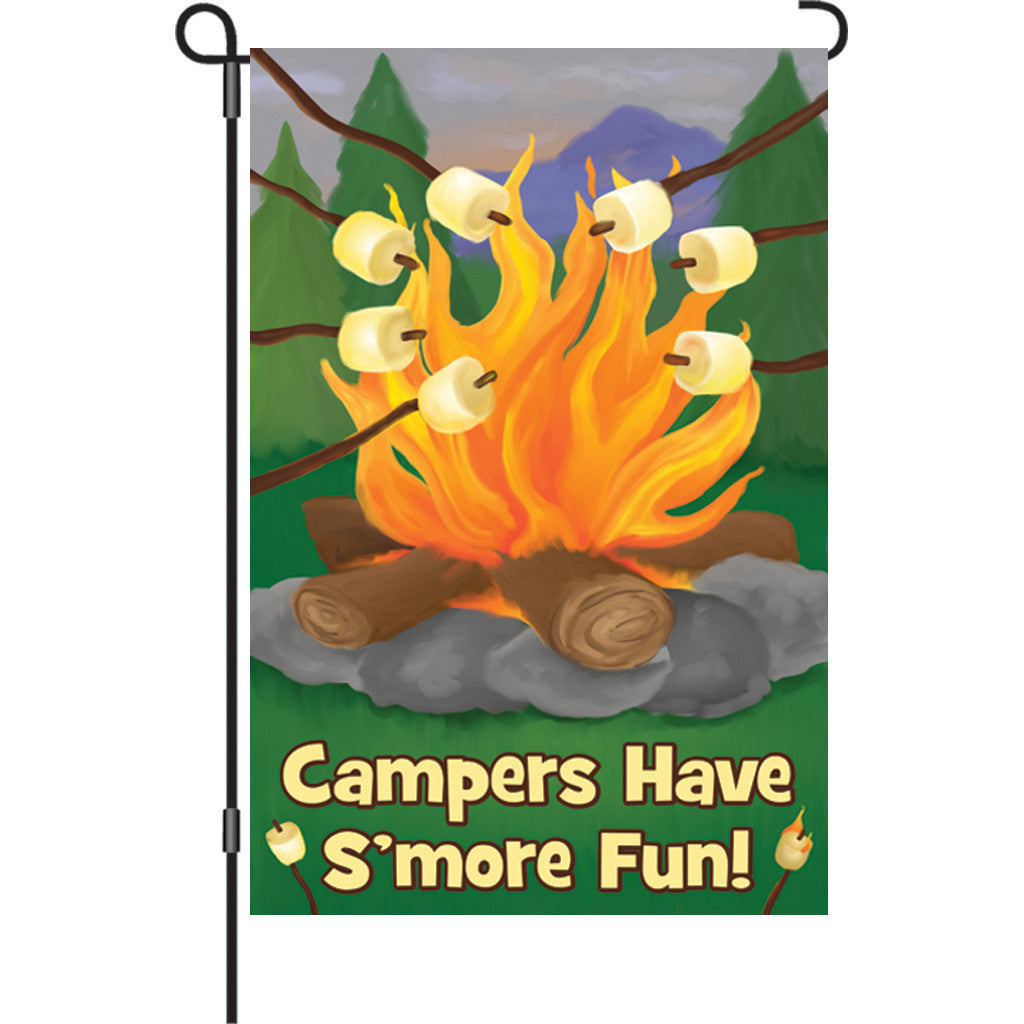 12 in. Camping Garden Flag - S'More Fun