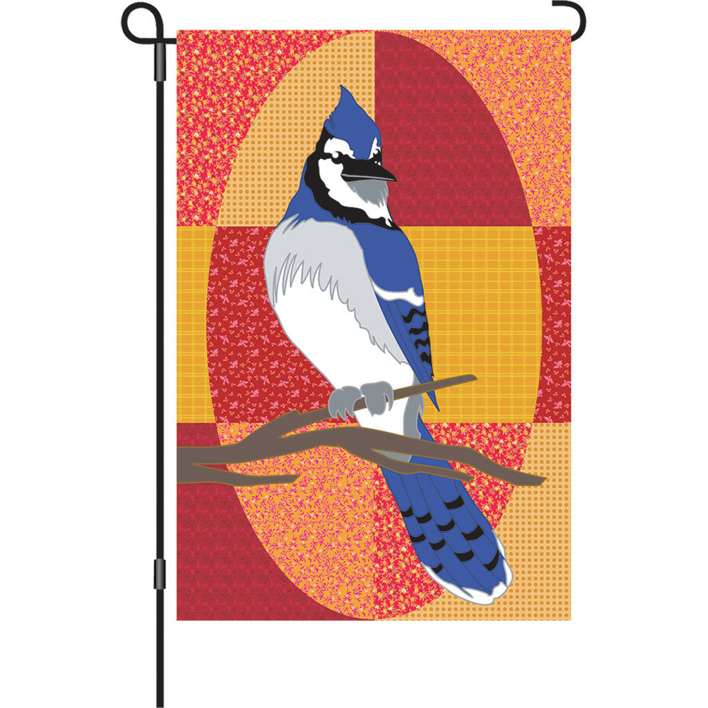 12 in. Bird Garden Flag - Bluejay