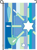 12 in. Hanukkah Garden Flag - Happy Hanukkah