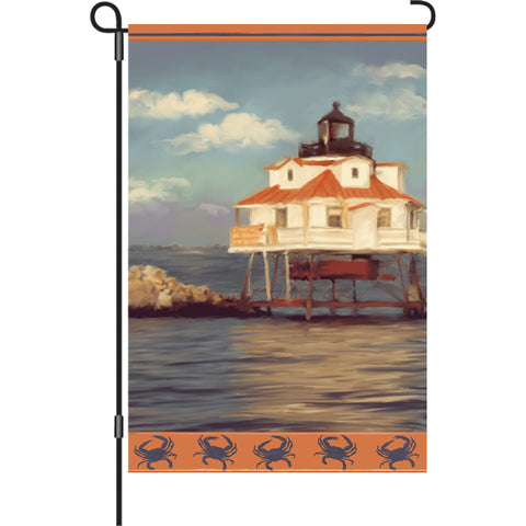 12 in. Coastal Lighthouse Garden Flag - Thomas Lighthouse