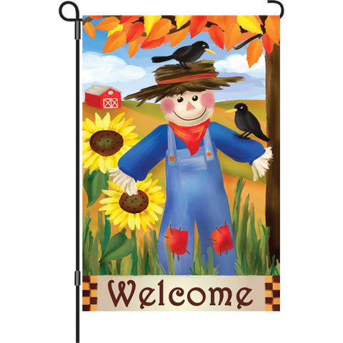 12 in. Thanksgiving Garden Flag - Harvest Scarecrow