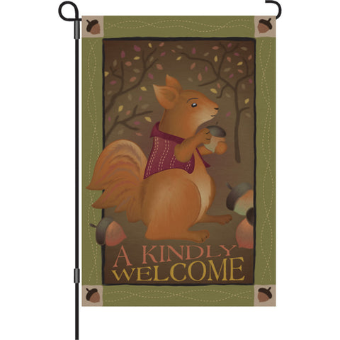 12 in. Garden Flag - A Kindly Welcome