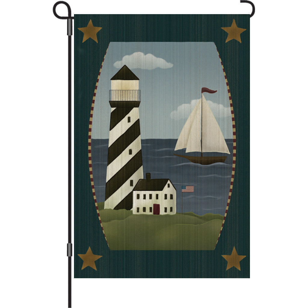 12 in. Antique Lighthouse Garden Flag - Beacon