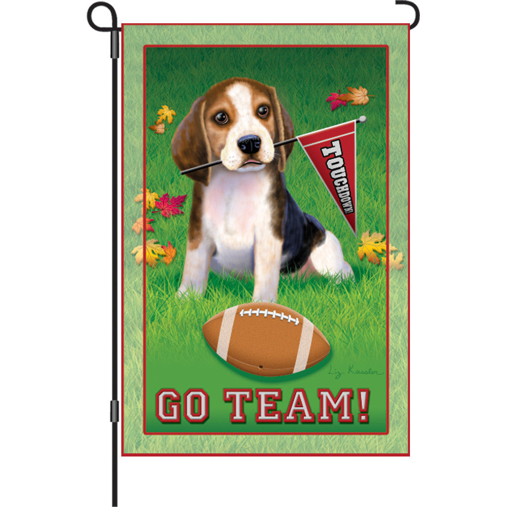 12 in. Baseball Garden Flag - Go Team!