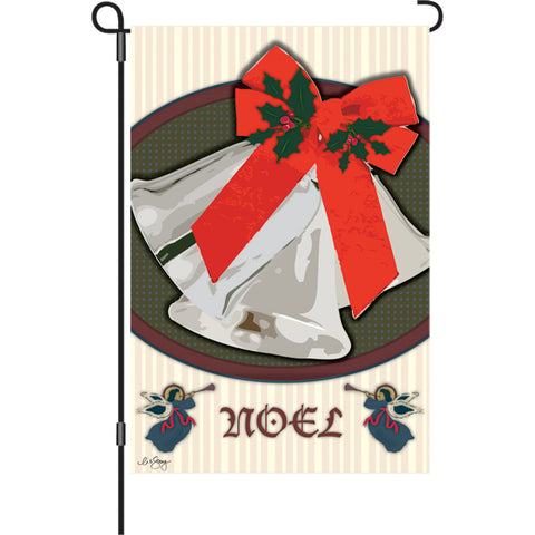 12 in. Christmas Garden Flag - Christmas Bells