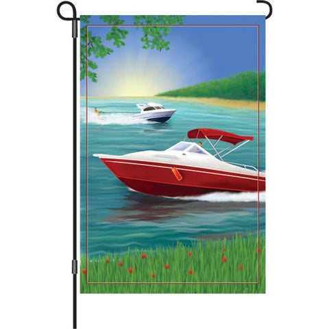 12 in. Pleasure Boating Garden Flag - Changes in Latitude