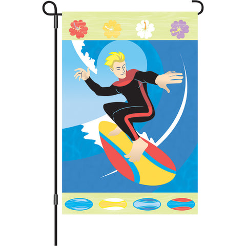 12 in. Tropical Hawaiian Garden Flag - Sunshine Surfer