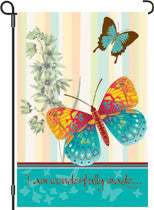 12 in. Butterfly Garden Flag - Wonderful Butterflies