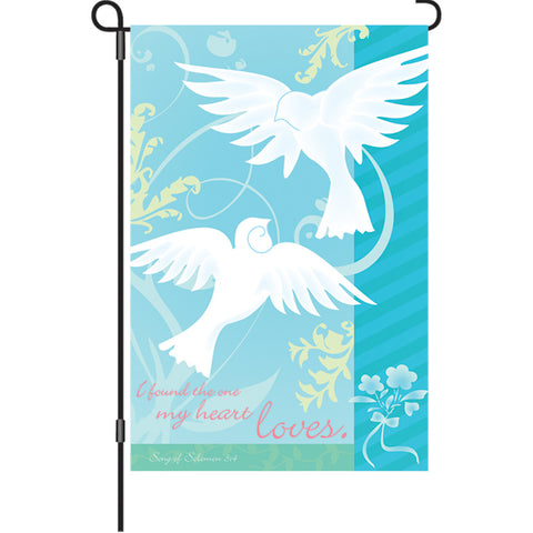 12 in. Christian Dove Garden Flag  - The One I Love