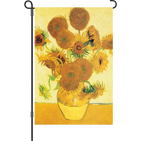 12 in. Artist's Painting Garden Flag - Van Gogh's Sunflowers