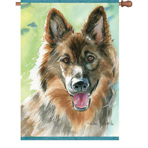 28 in. German Shepherd Dog House Flag - Loyal Shepherd