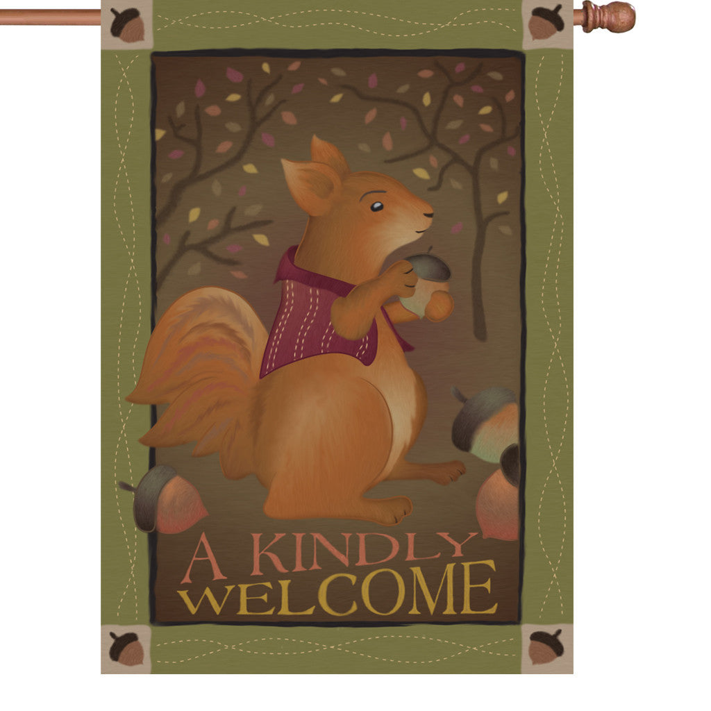 28 in. Country House Flag - A Kindly Welcome