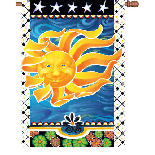 28 in. Celestial House Flag - Radiant Sun