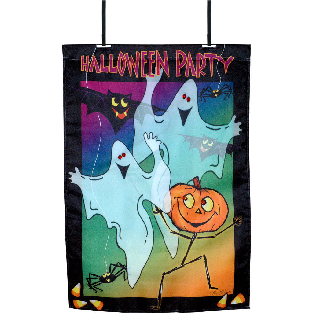 28 in. Halloween House Flag - Hall Party (Voice Controlled)