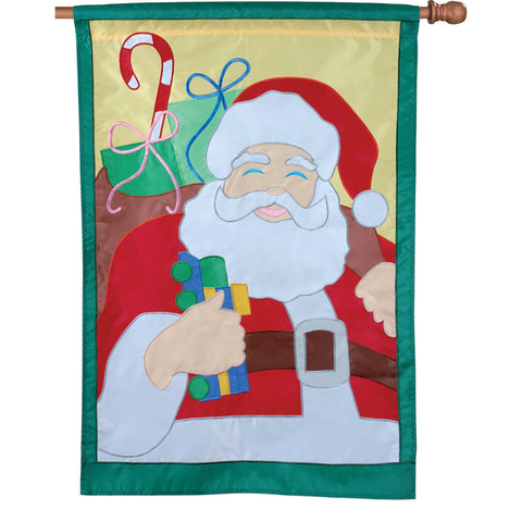 28 in. Christmas House Flag - Saint Nick