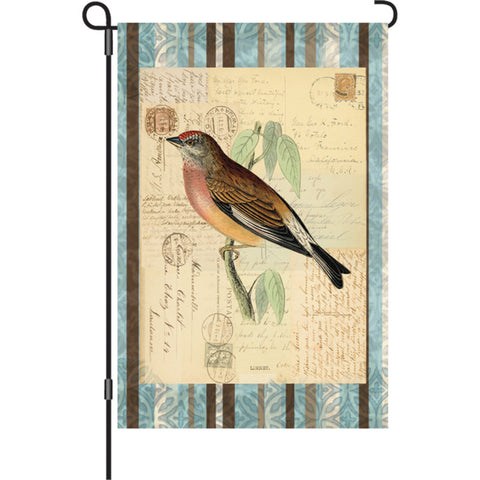 12 in. Vintage Garden Flag - Songbird