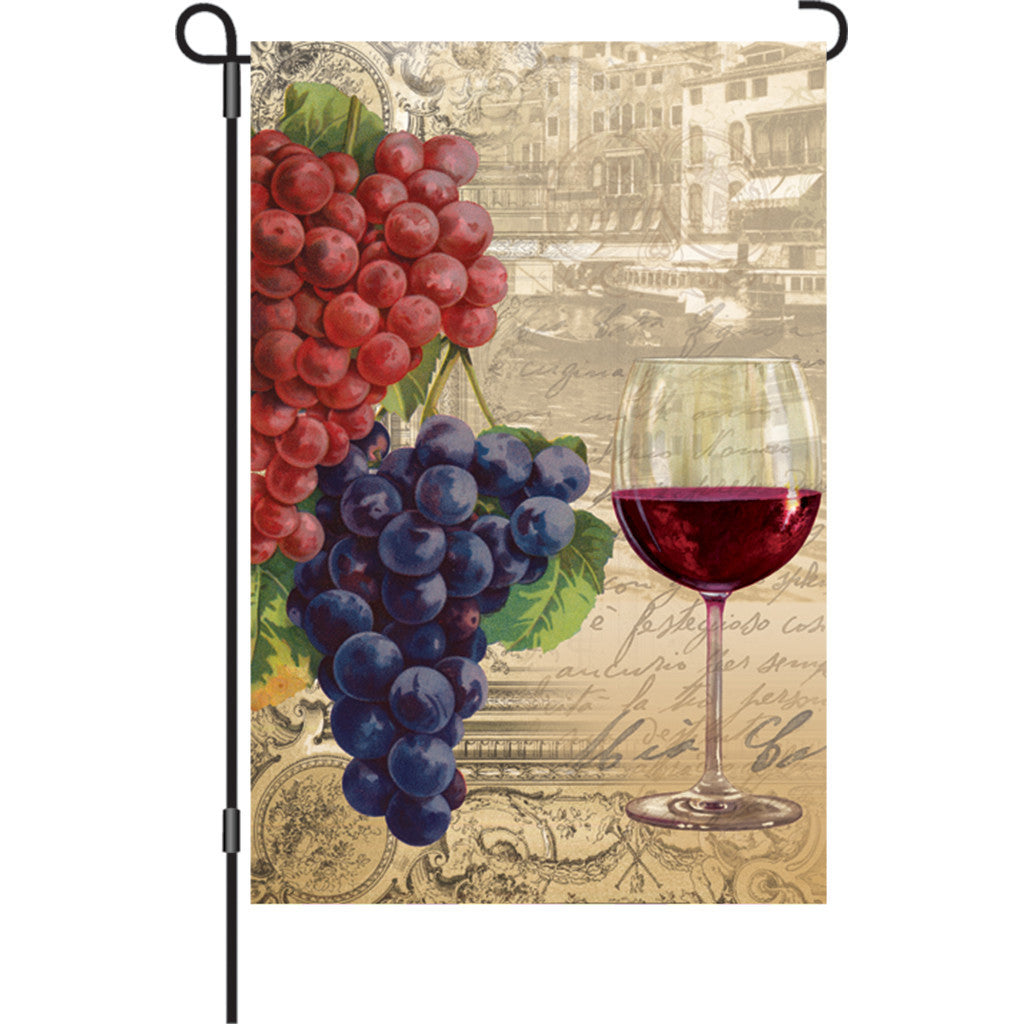 12 in. Vineyard Garden Flag - Vintage Wine