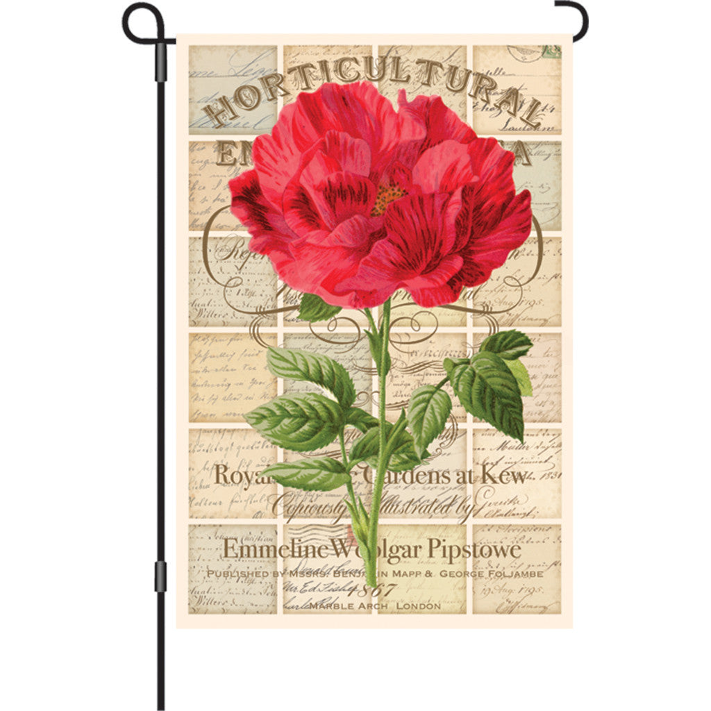 12 in. Vintage Garden Flag - Love Letter Rose